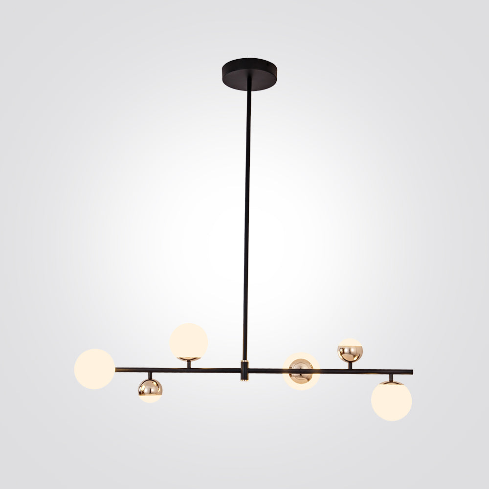 מנורת תליה פומה לד| שחור+ זהב