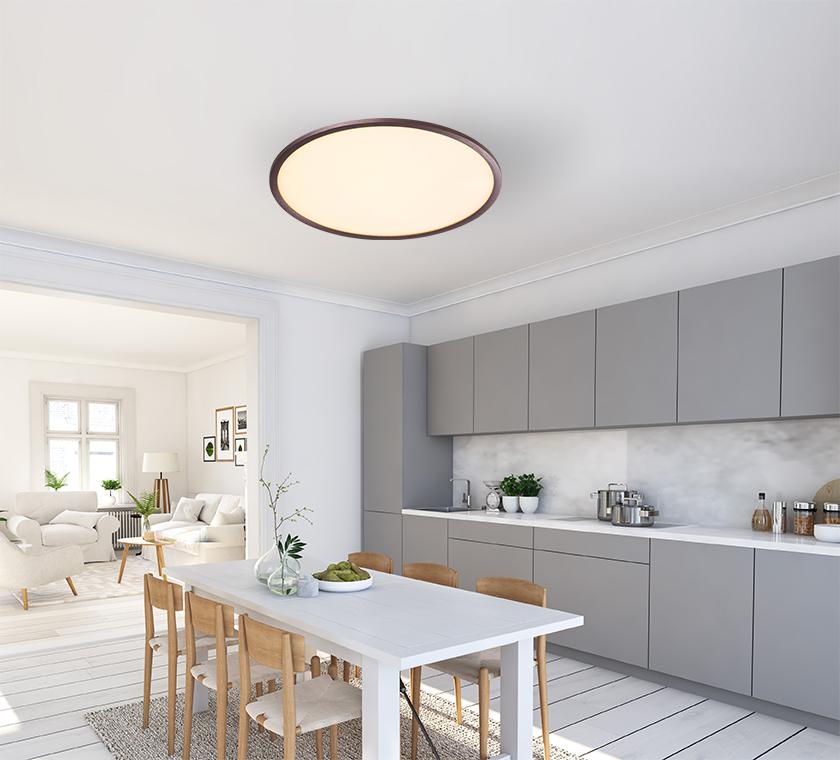 צמוד תקרה מרחף עזי לד | Φ120| פליז | שחור