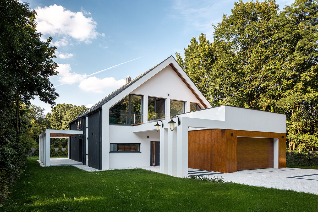 מנורת קיר גינה חוץ פיונה| שחור| לבן