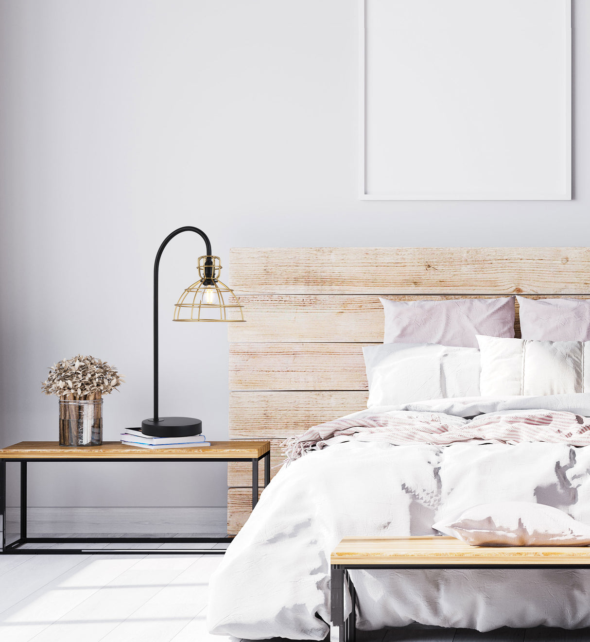 מנורת שולחן רבקה שחור וזהב