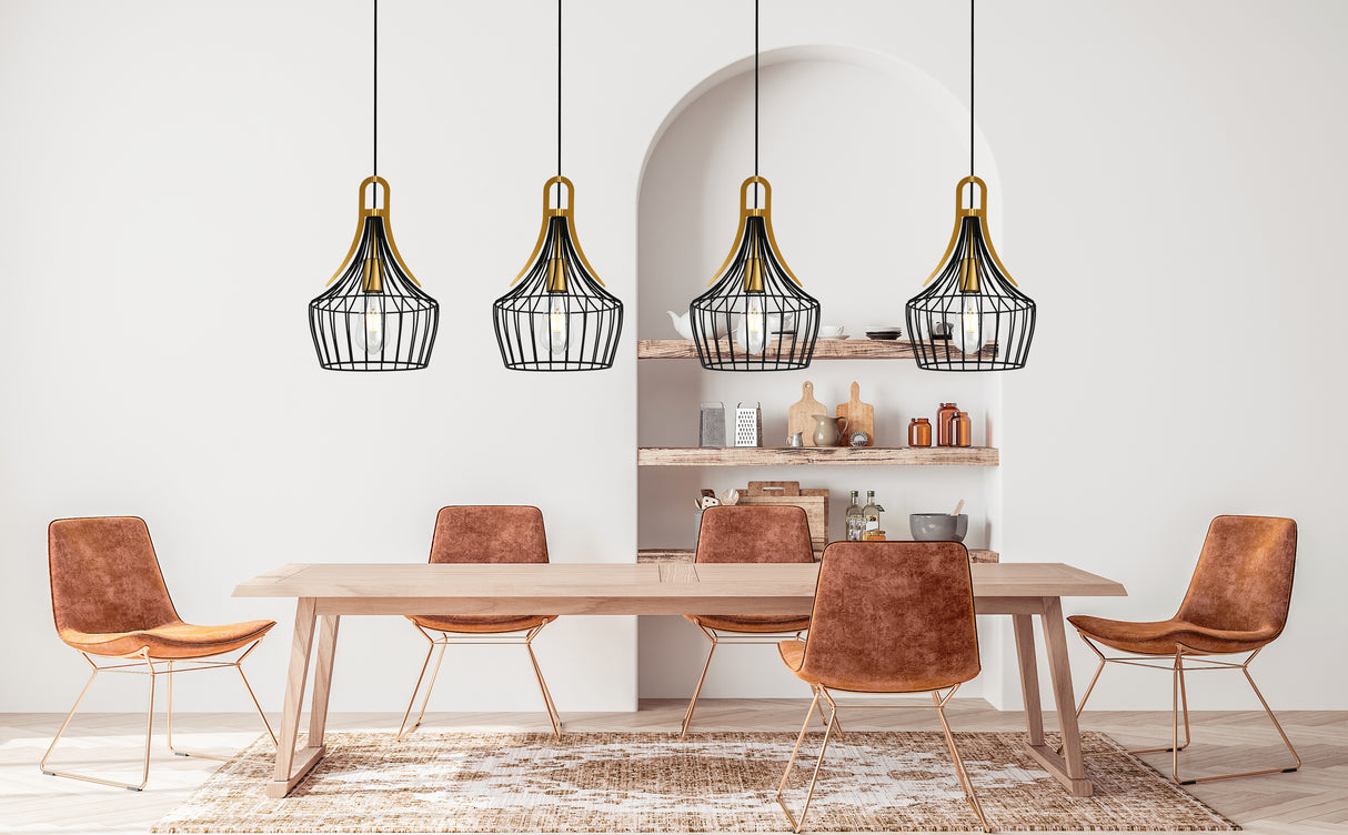 מנורת תליה כנרת| לבן| שחור