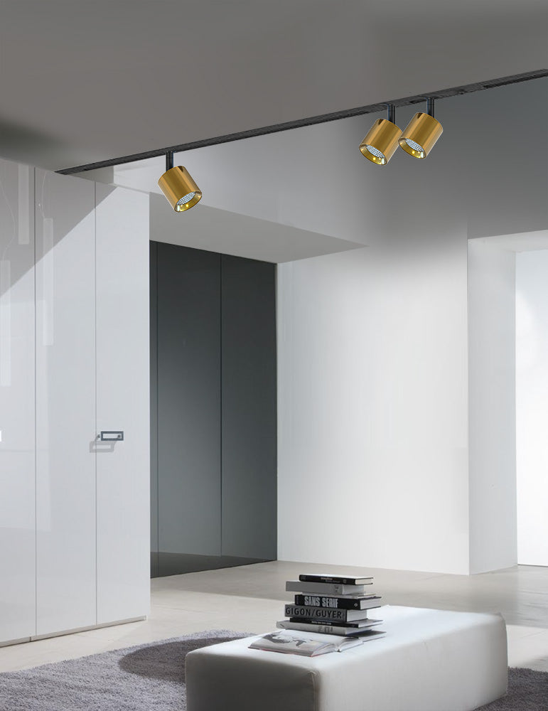 ספוט גד לפס צבירה לד 8W שחור|לבן| זהב 3000K