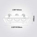 שקוע תקרה דיראן לד| 8W| 2X8W| 3X8W