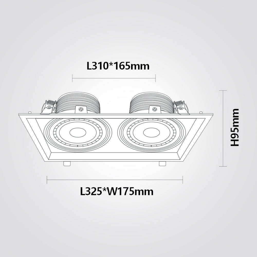 שקוע תקרה בלמי לד| 30W| 2X30W| 3X30W