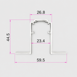 פס צבירה שקוע מגנט טרימלס 3 מטר סומו LEDVISION‏ | 48V| דגם D