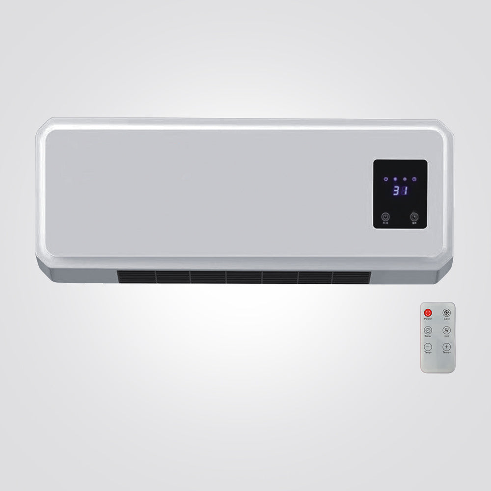 מזגנית חימום קרמית לתלייה על הקיר – 2000W עם שלט רחוק