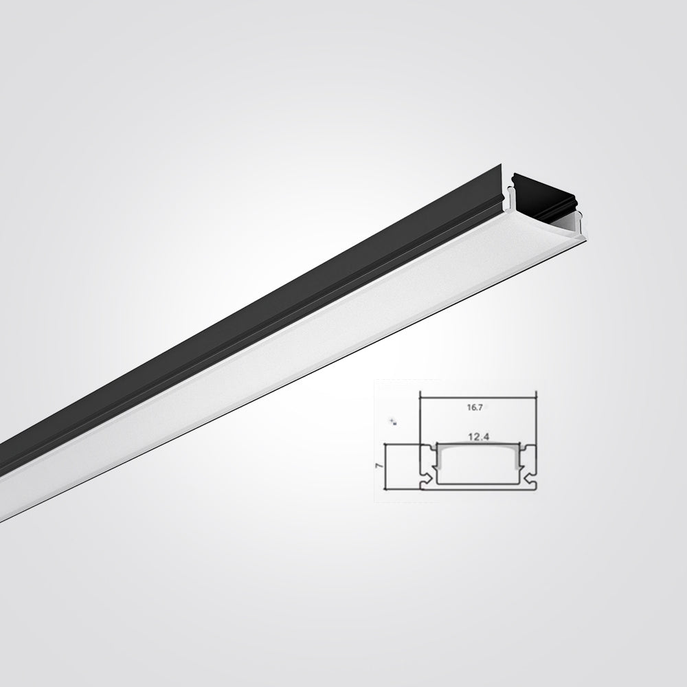 פרופיל נגרים חיצוני לפס LED | שחור / לבן | קרטון 200 מטר