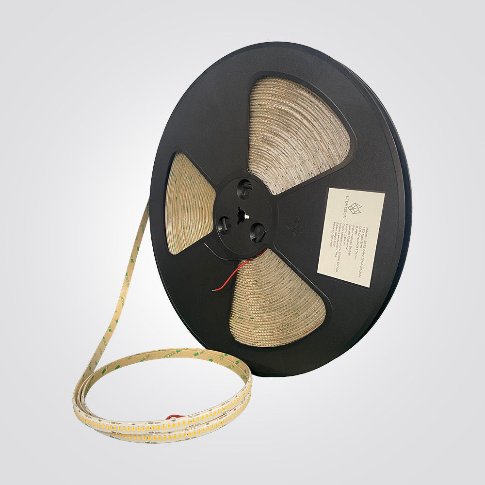 סרט לד מוגן מים |25 מטר | 24V| 24W| 18 mm | IP54