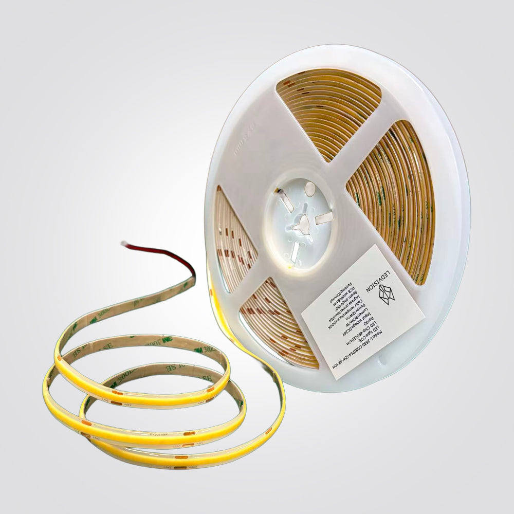 סרט LED COB ‏11W למטר | 24V | ‏4500K | ‏IP54 | גליל 10 מטר