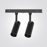 ספוט הר זוגי מגנטי לפס צבירה – דגם Classico | 5W | 48V | שחור