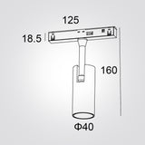 ספוט – דגם Classico לפס צבירה מגנטי  7W | 48V | שחור/לבן | CCT