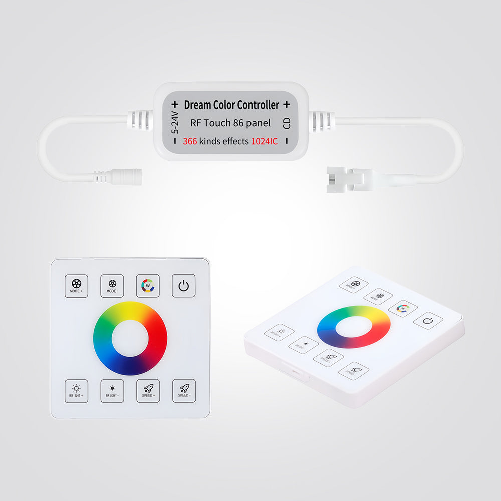 בקר פאנל מגע RGB – שלט RF | SPI | ‎5–24V