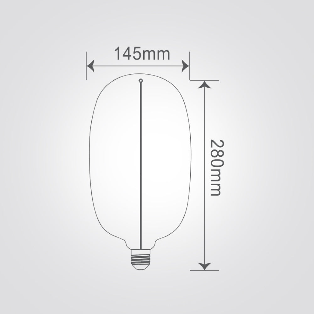 נורת LED דקורטיבית מעושן WG145, E27, 4.5W, 1800K