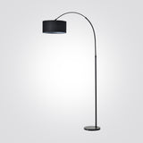 מנורת עמידה קשת – שחור | אהיל בד