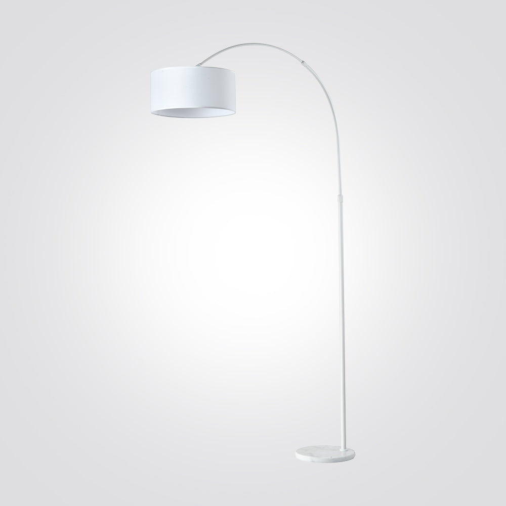 מנורת עמידה קשת – לבן | אהיל בד