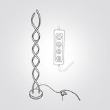 מנורת עמידה LED טוויסט | שחור / לבן