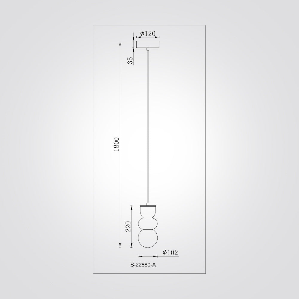 מנורת תלייה קסטלו – דגם A | שיש ספרדי  10W | 3000K
