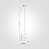 מנורת תלייה קסטלו – דגם A | שיש ספרדי  10W | 3000K