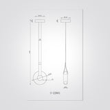 מנורת תלייה ולנסיה – דגם A | שיש ספרדי  10W | 3000K