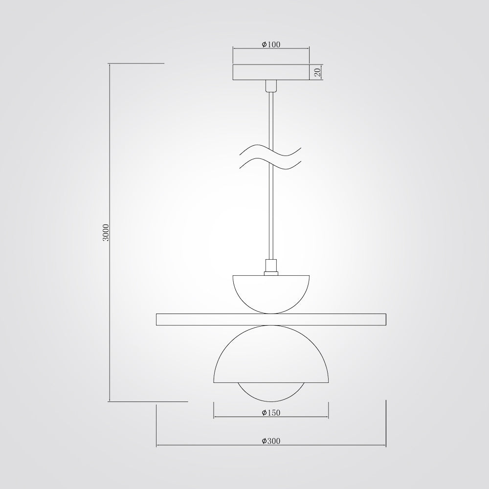 מנורת תלייה אורה – טרוונטין טבעי ועץ טבעי | דגם C-LW