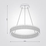 מנורת תלייה LED מילאנו | זהב פליז | 48W | CCT | קוטר 60 ס״מ
