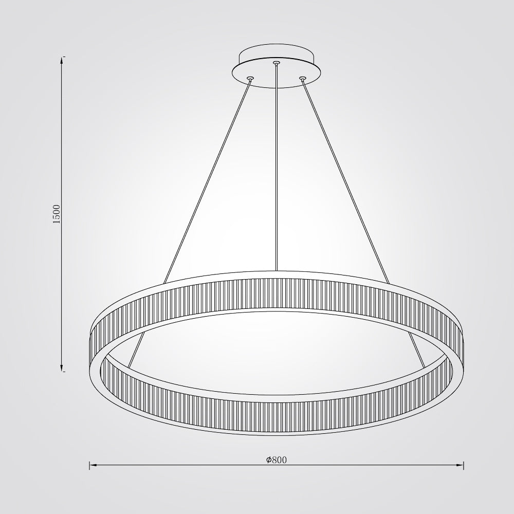 מנורת תלייה LED מילאנו | זהב פליז | 60W | CCT | קוטר 80 ס״מ