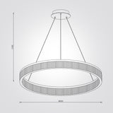 מנורת תלייה LED מילאנו | זהב פליז | 60W | CCT | קוטר 80 ס״מ