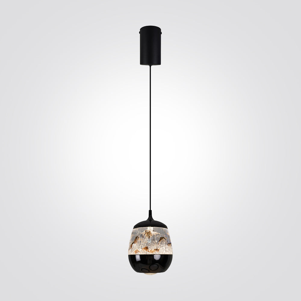 מנורת תליה בודדת LED | שחור פנינה | 6W | ‏3000K