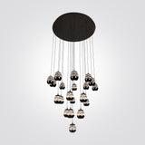 מנורת תליה 20 קנים LED | שחור פנינה | 120W | ‏3000K