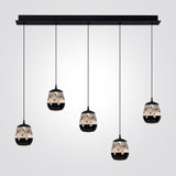 מנורת תליה חמישייה LED | שחור פנינה | 30W | ‏3000K