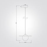 מנורת תלייה סיינה – טרוונטין ועץ בהיר טבעי  | בית נורה G9