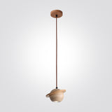 מנורת תלייה סיינה – טרוונטין ועץ בהיר טבעי  | בית נורה G9