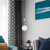 מנורת תלייה לוקה – זכוכית | קוטר Φ20 / Φ30 | לבן+פליז