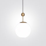 מנורת תלייה לוקה – זכוכית | קוטר Φ20 / Φ30 | לבן+פליז