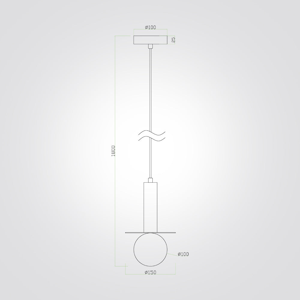 מנורת תלייה אלבה– טרוונטין טבעי וזכוכית | דגם A