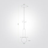 מנורת תלייה אלבה– טרוונטין טבעי וזכוכית | דגם A