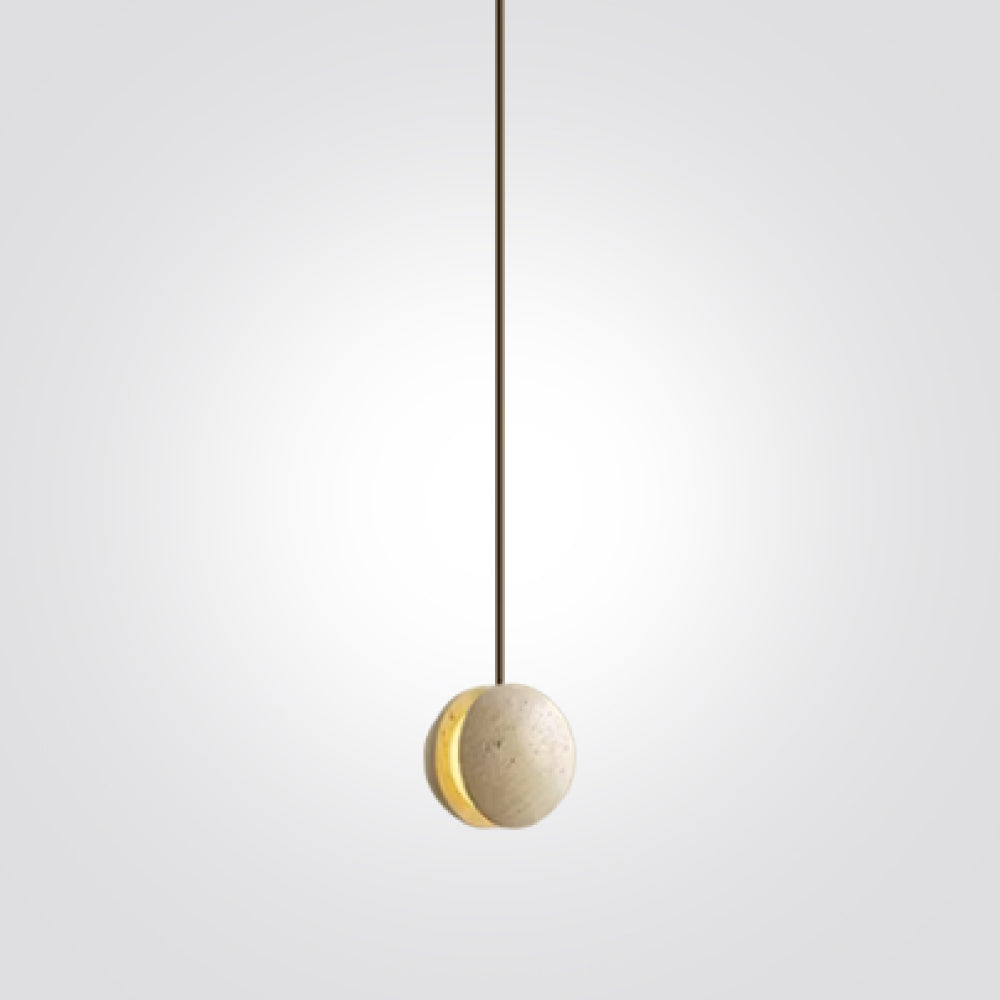 מנורת תלייה אלבה– טרוונטין טבעי | דגם B