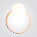 מנורת קיר ויטה – טרוונטין טבעי וזכוכית | דגם  A