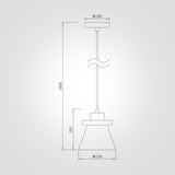 מנורת תלייה ויטה– טרוונטין טבעי ועץ אגוז | דגם B