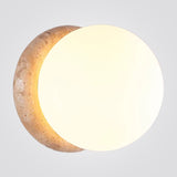 מנורת קיר לוצ׳ה – טרוונטין טבעי וזכוכית | דגם  A