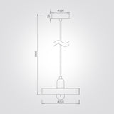 מנורת תלייה לוצ׳ה – טרוונטין טבעי | דגם B