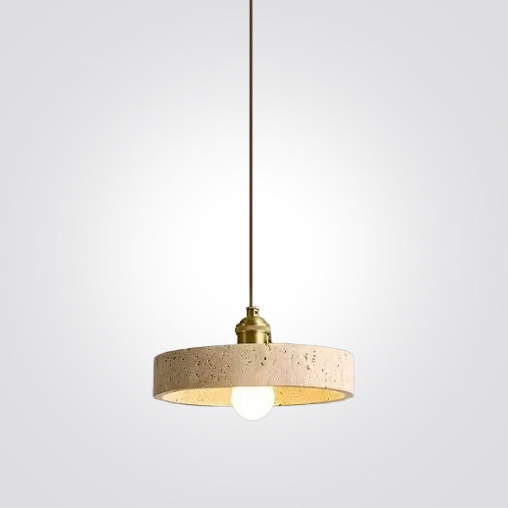 מנורת תלייה לוצ׳ה – טרוונטין טבעי | דגם B