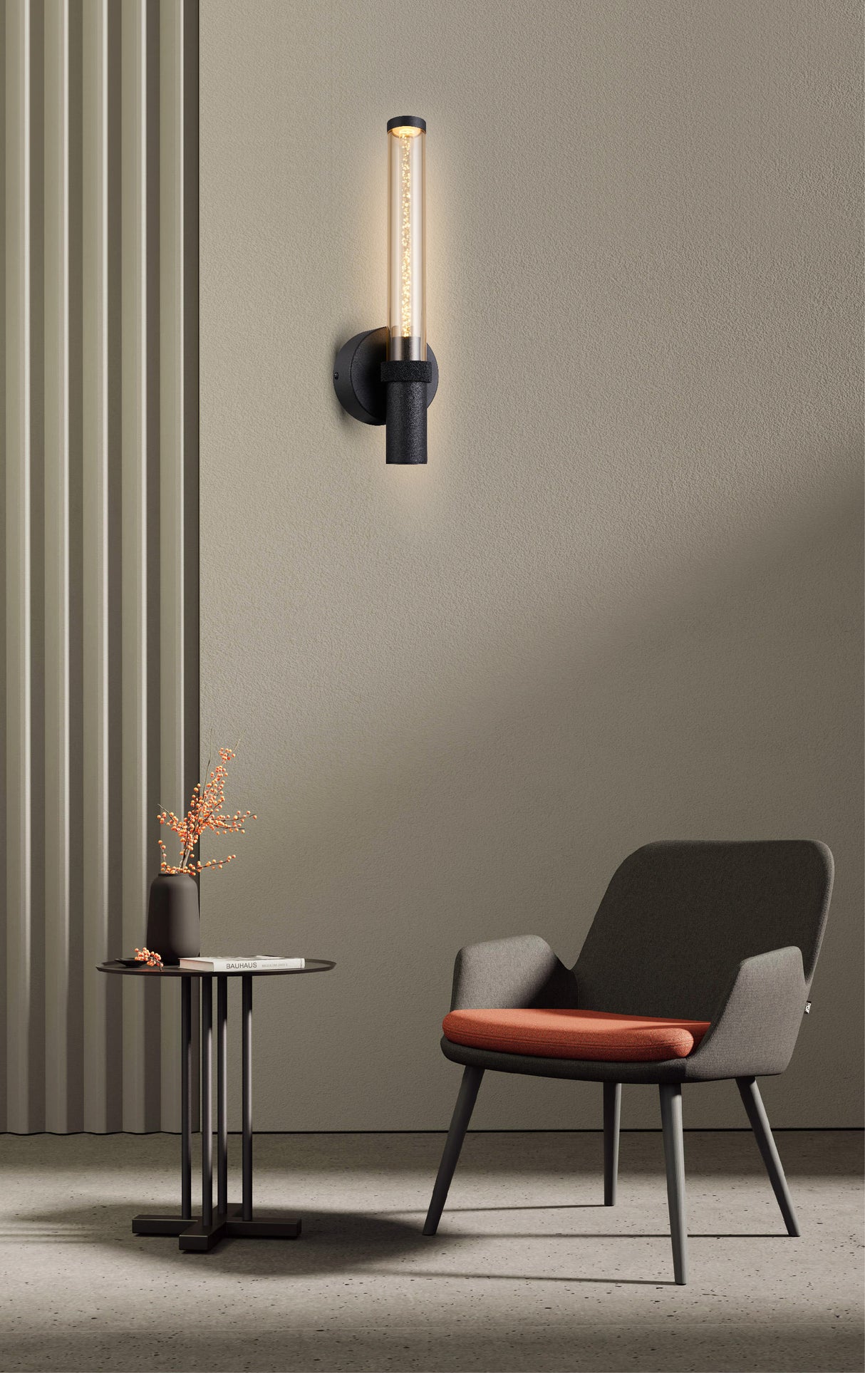 מנורת קיר LED וושינגטון דגם W | שחור / זהב