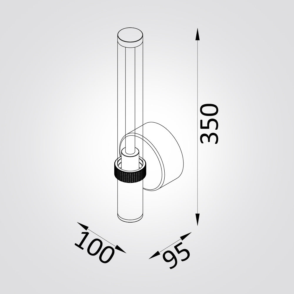 מנורת קיר LED וושינגטון דגם W | שחור / זהב