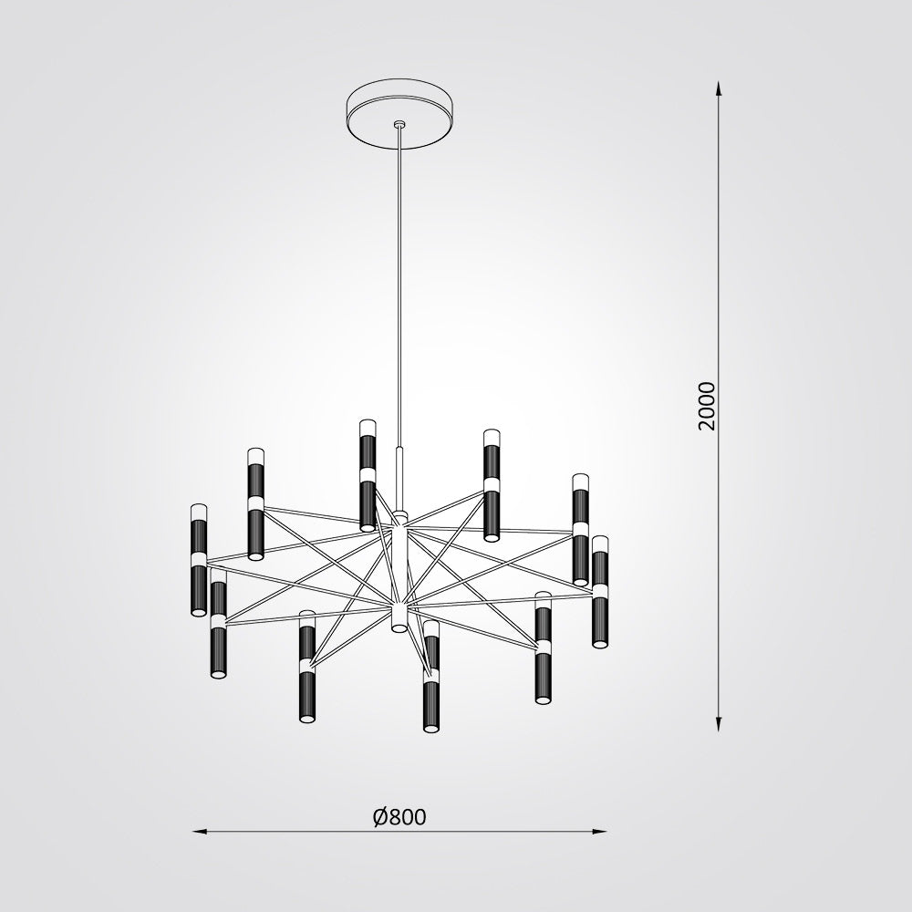 מנורת תלייה LED סיאטל| שחור