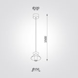 מנורת תלייה LED ברוקלין – שחור / לבן / זהב