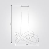 מנורת תליה LED מעוצבת | קוטר 80 / 100 ס"מ | CCT | כרום