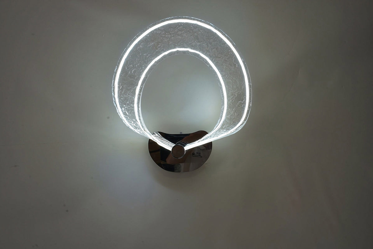 מנורת קיר LED מעוצבת 25W | CCT | כרום