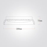 מנורת תקרה קרמה – טרוונטין טבעי | LED | קוטר 30 ס״מ
