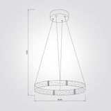 מנורת תלייה לומינה – טרוונטין טבעי | LED | קוטר 40 ס״מ